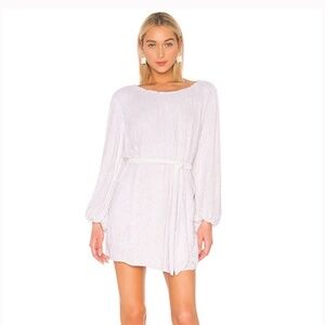 Retrofete Grace sequin Dress in Pearl White